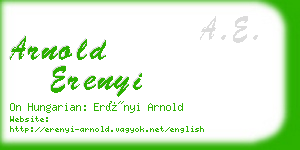 arnold erenyi business card